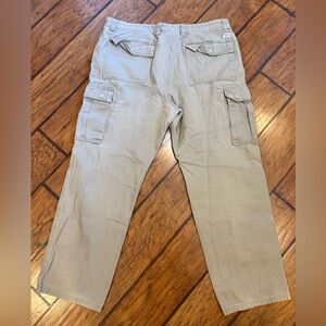 Chaps Cargo Khaki pants men’s 38x30 (tag 38x32) tan brown Relaxed True American